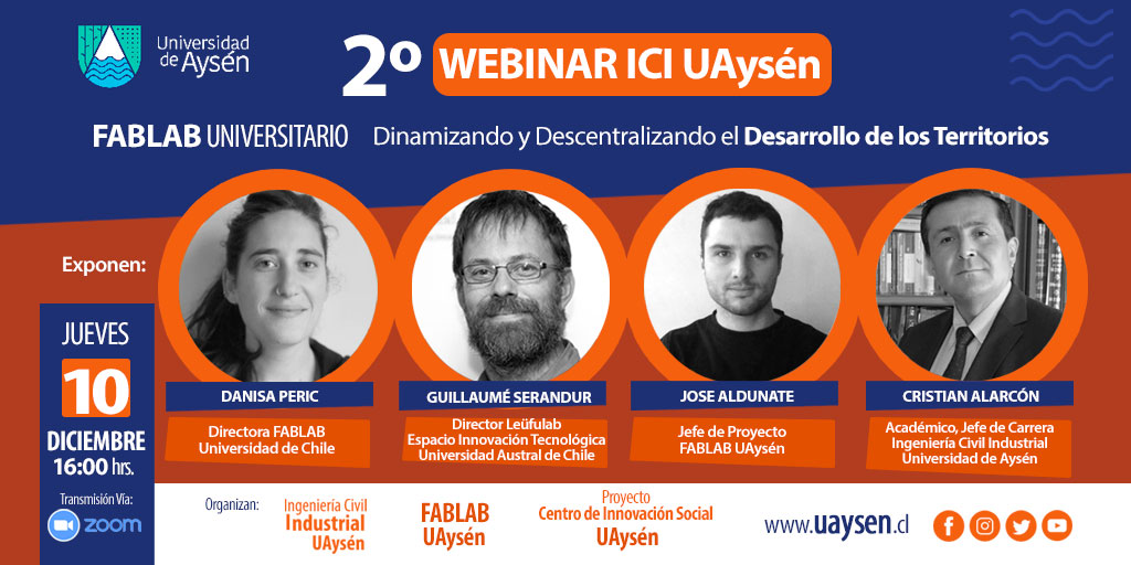 2 Webinar Fablab Universiatario: "Dinamizando y descentralizando el desarrollo de los territorios"