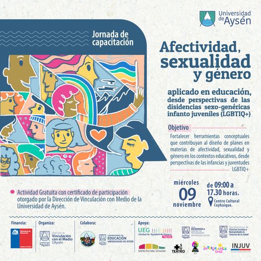 Jornada de capacitación Afectividad, sexualidad y género aplicado en educación, desde perspectivas perspectivas de las disidencias sexo-genéricas infanto-juveniles (LGBTIQ+)