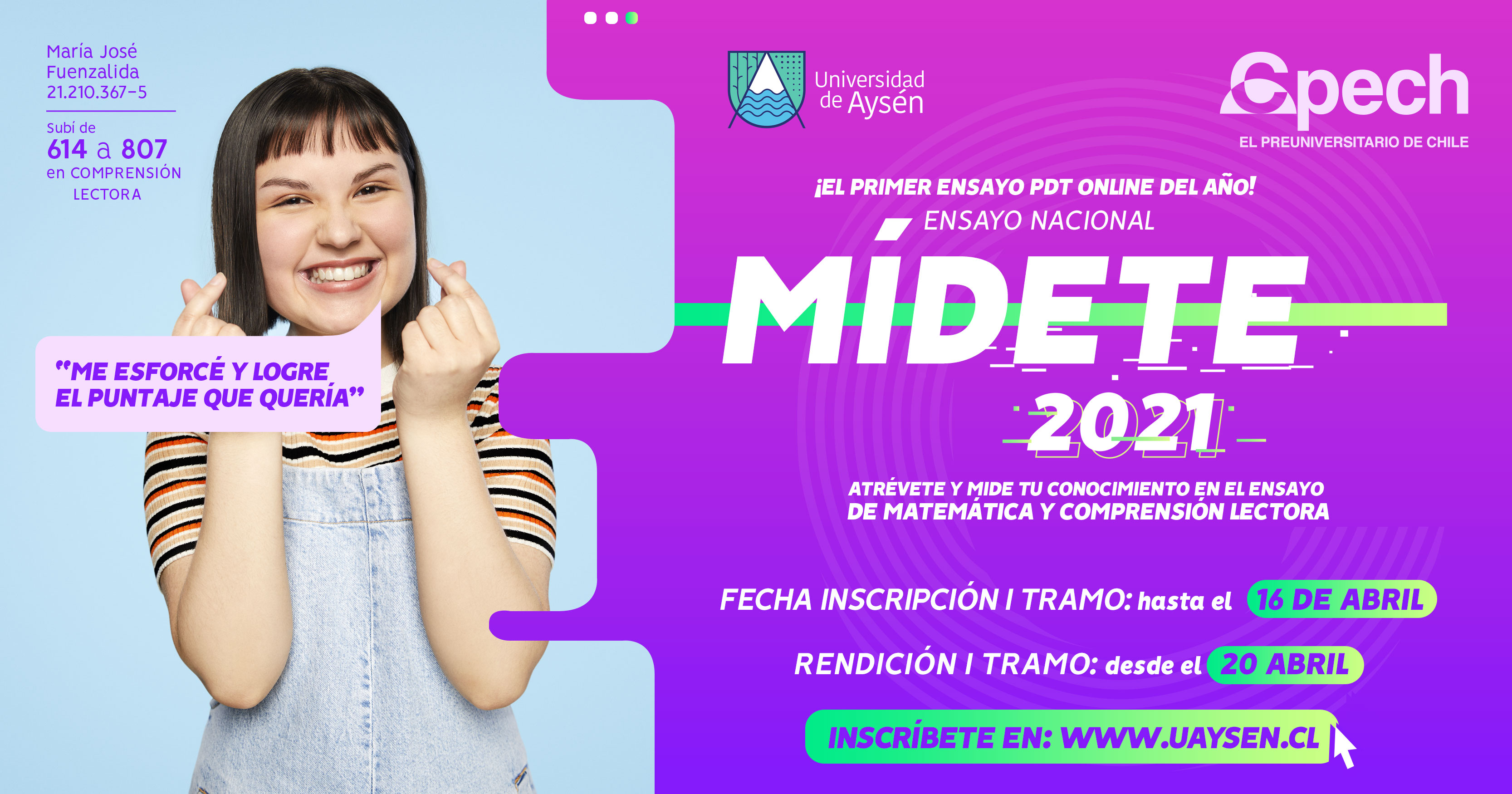 Primer Ensayo Regional online de Prueba de Transición (PdT) Mídete 2021 Cpech - UAysén