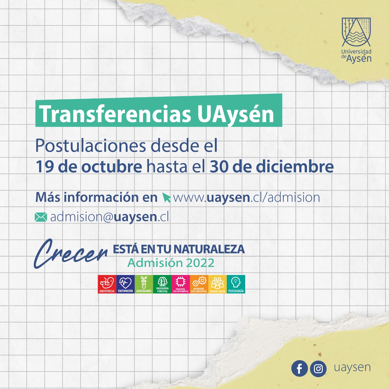 Cierre Postulaciones Transferencias Externas UAysén