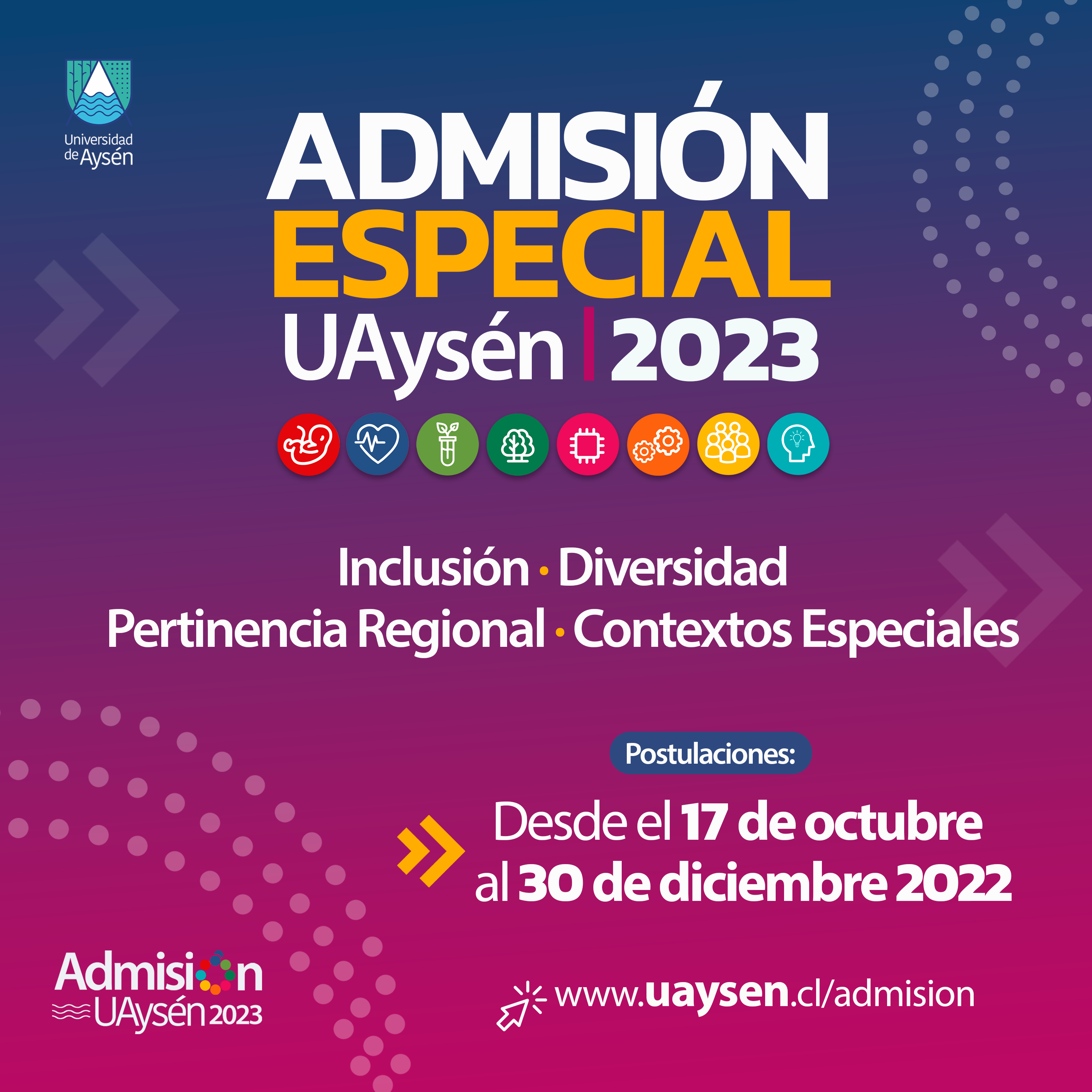 Postulaciones Admisión Especial UAysén 2023