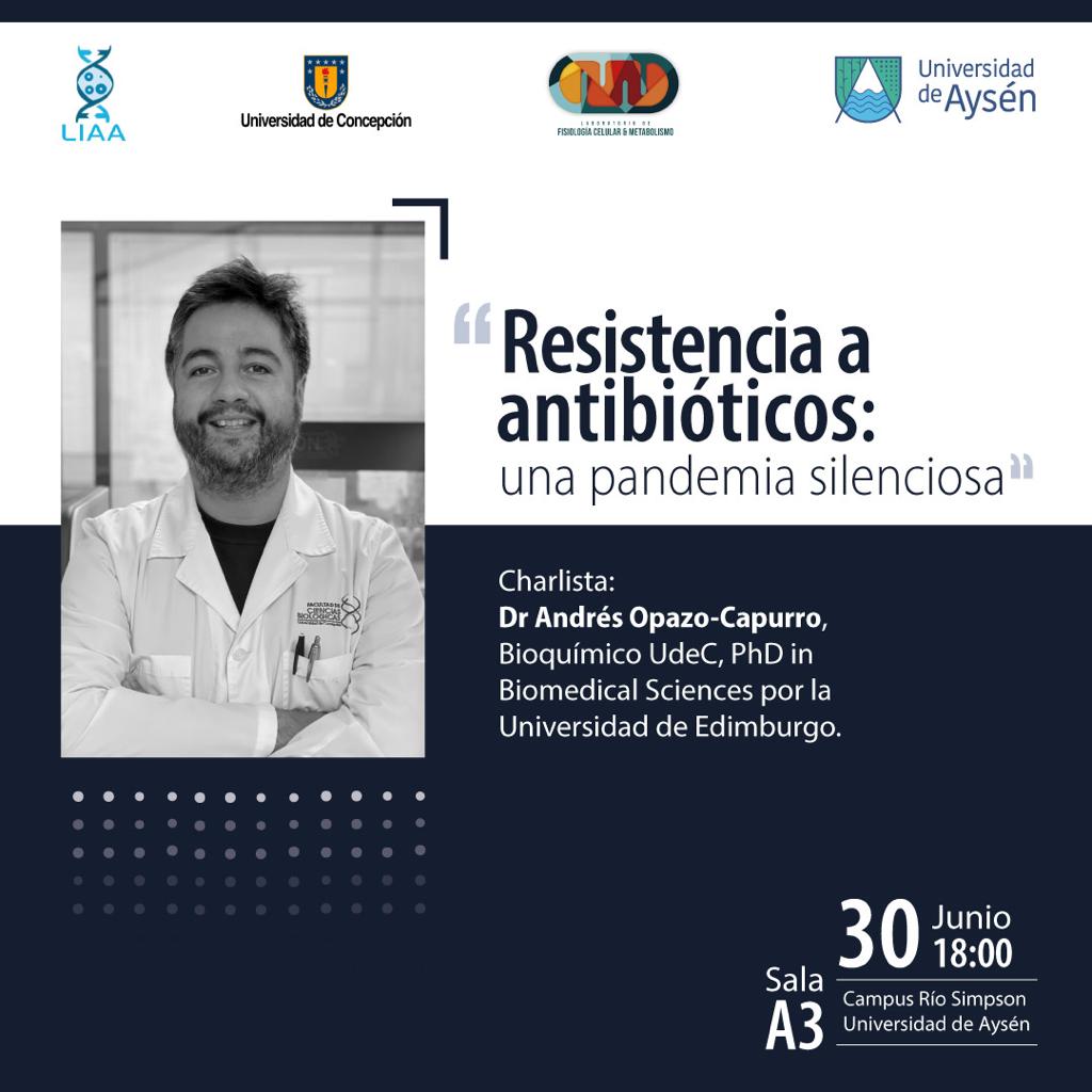 Bioquímico UdeC presentará charla “Resistencia a antibióticos: una pandemia silenciosa”
